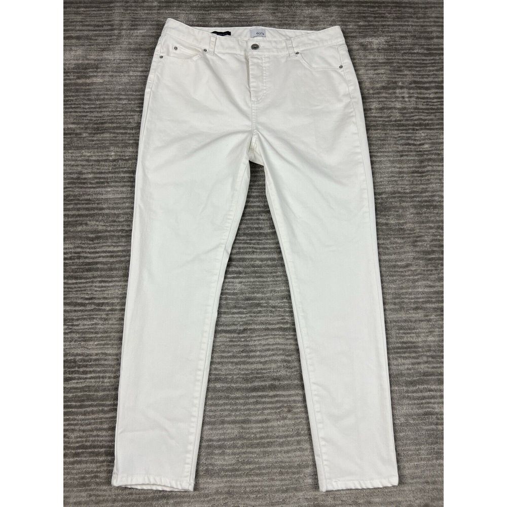Ecru Jeans Womens 32 White‎ Melrose Skinny Cotton Blend Casual